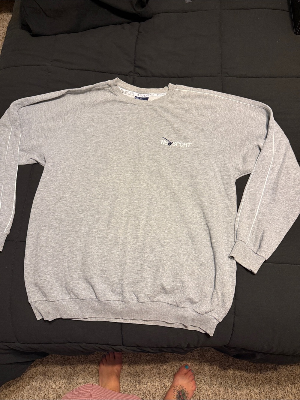 Men's No End Way Gray Crewneck Sweatshirt